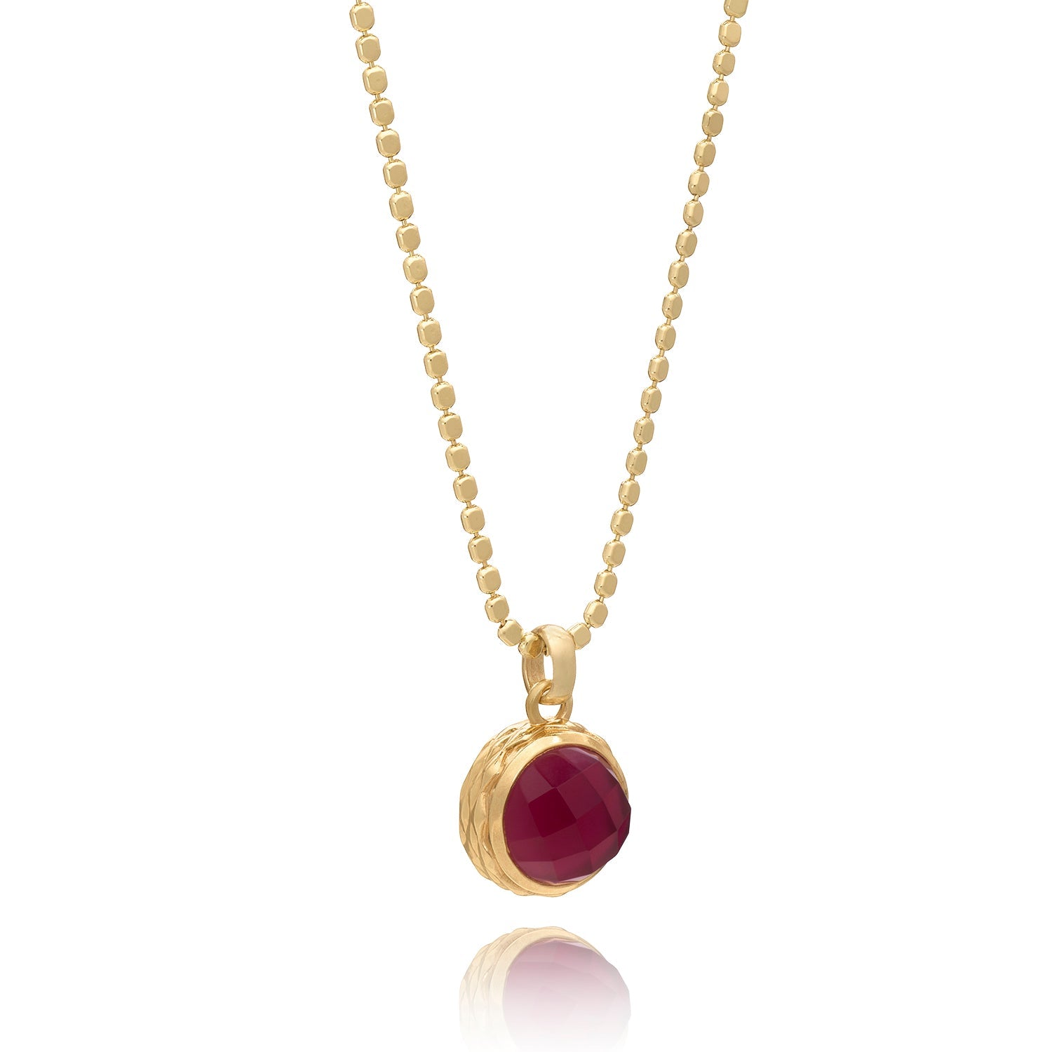 Apollo Reversible Doublet Gemstone Pendant: Mother of Pearl with Pink crystal