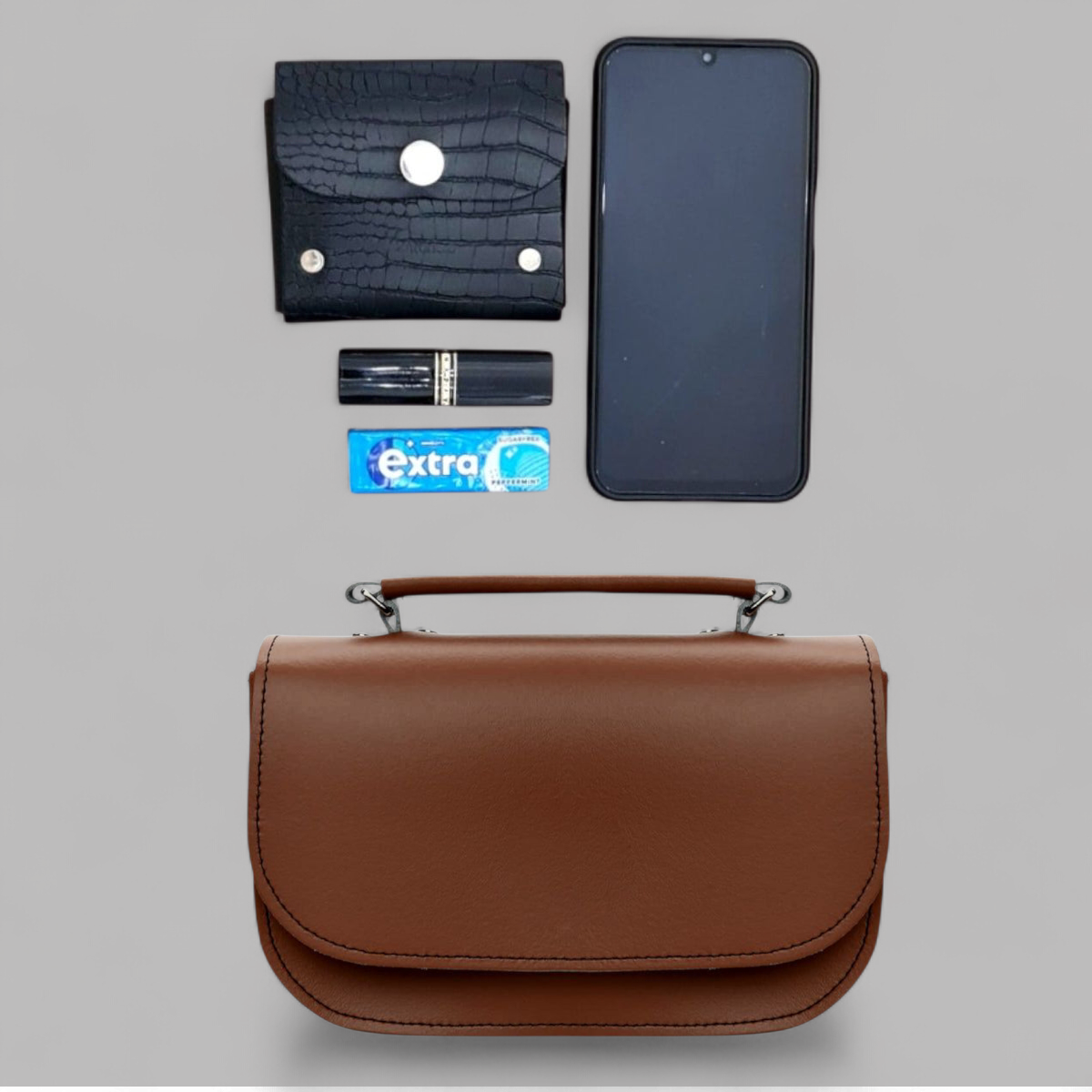 Aura Handmade Leather Bag - Chestnut