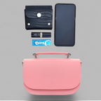 Aura Handmade Leather Bag - Pastel Pink
