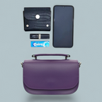 Aura Handmade Leather Bag - Purple