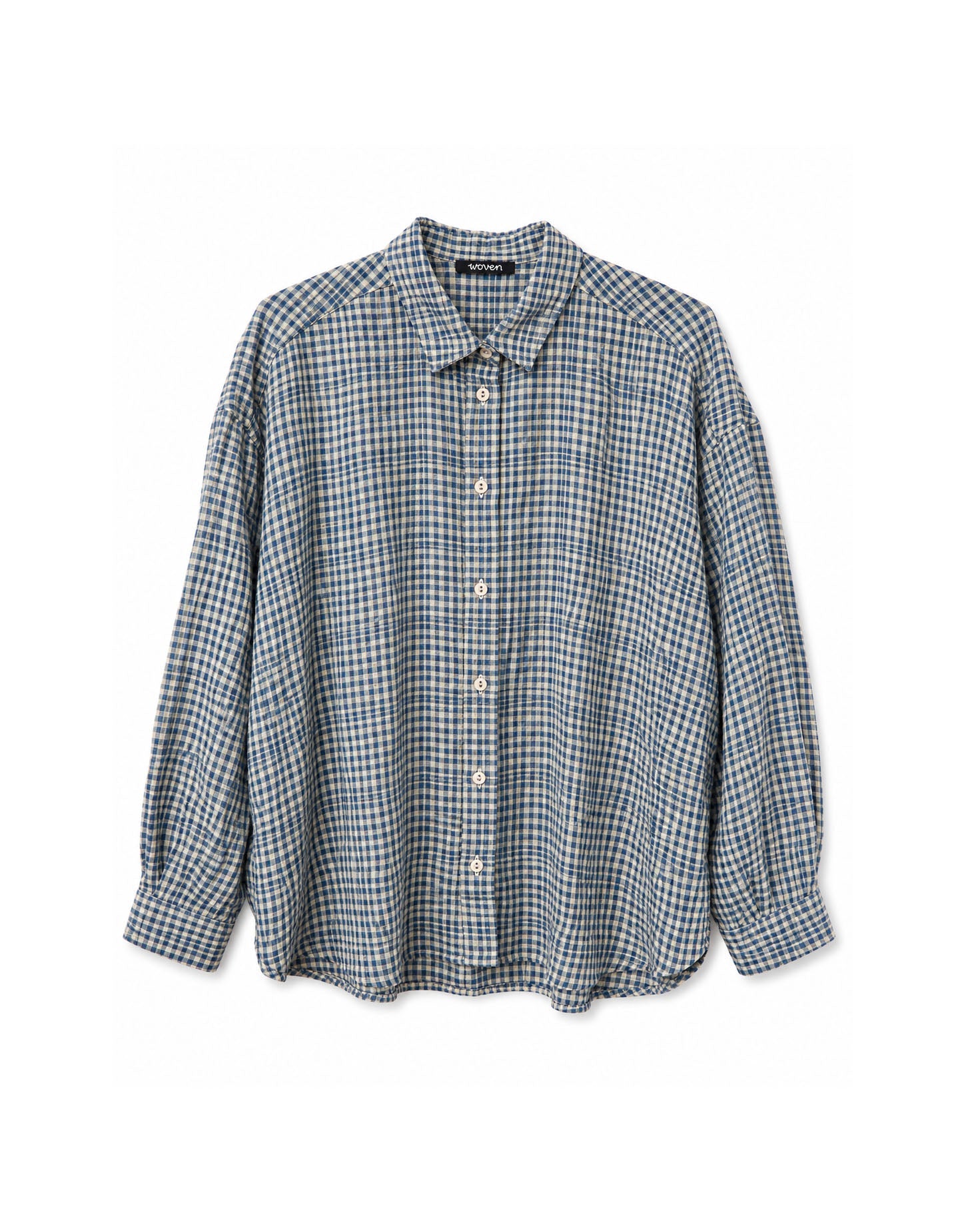 agnes shirt | coastal blue check