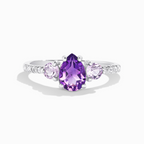 Amethyst and Lavender Amethyst Ring in Sterling Silver