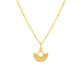 Art Deco Fan Gold Satellite Chain Necklace