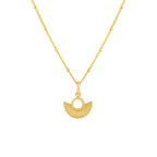 Art Deco Fan Gold Satellite Chain Necklace