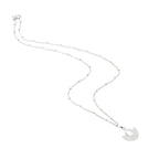 Art Deco Fan Silver Satellite Chain Necklace