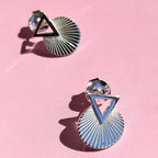 Art Deco Sterling Silver Stud Earrings