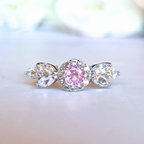 Aurelia Pink Sapphire Ring in Sterling Silver