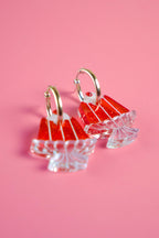 Strawberry Jelly Hoop Earrings