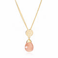 Classic Athena Kate Gemstone Necklace: Peach Moonstone