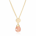 Classic Athena Kate Gemstone Necklace: Peach Moonstone