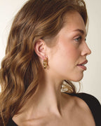 Triple Gold Hoop Drop Earrings