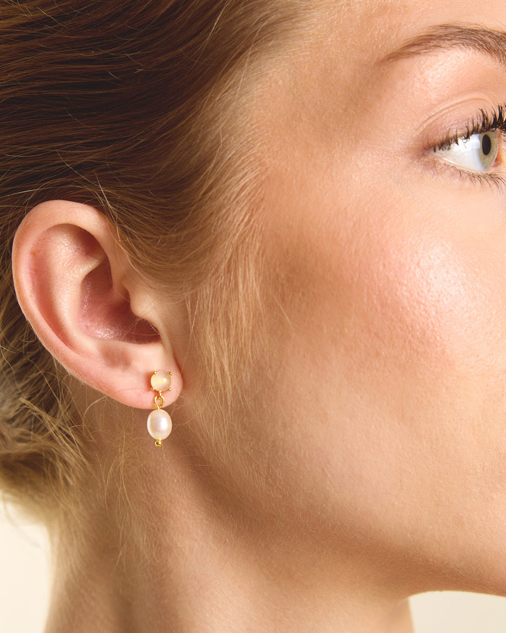 Opal Pearl Drop Earrings