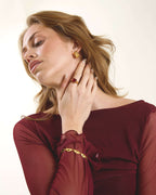 Square Cocktail Ring: Burgundy