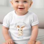 Personalised Little Bunny Baby Grow, Vest or Bib with Name