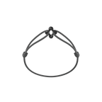 Mini Black Clover Cord Bracelet
