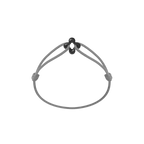 Mini Black Clover Cord Bracelet