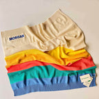 Personalised Rainbow Stripe baby blanket - Bobby