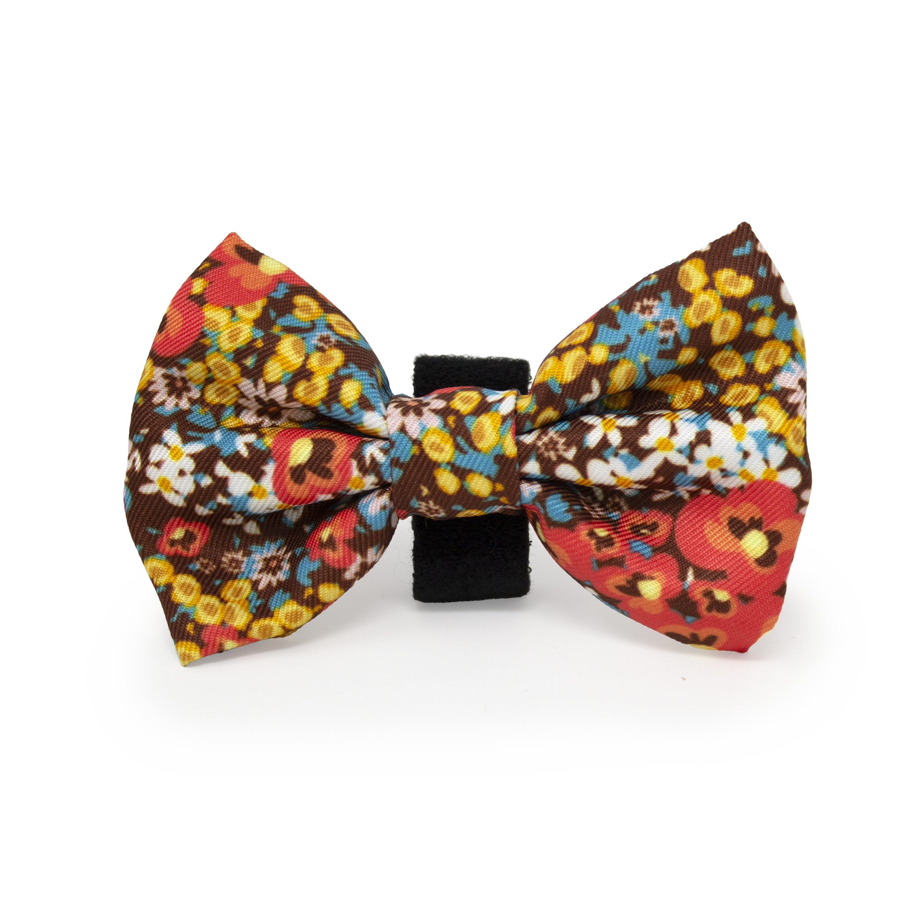 Retro Bloom Leather Dog Collar