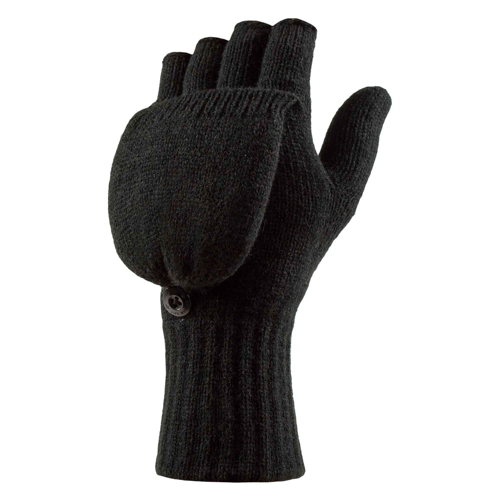 Ladies Mens Thermal Converter Mittens Gloves with Fingerless Option