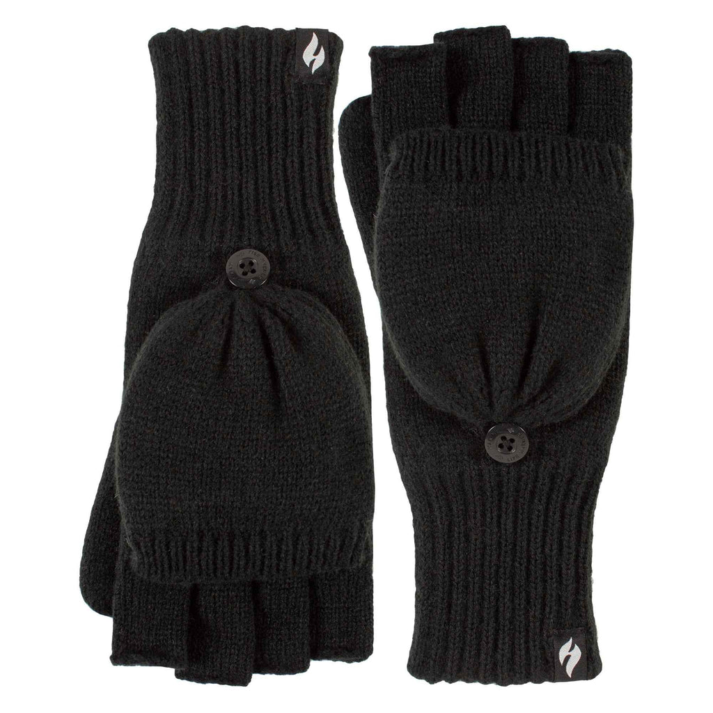 Ladies Mens Thermal Converter Mittens Gloves with Fingerless Option