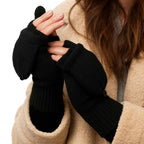 Ladies Mens Thermal Converter Mittens Gloves with Fingerless Option