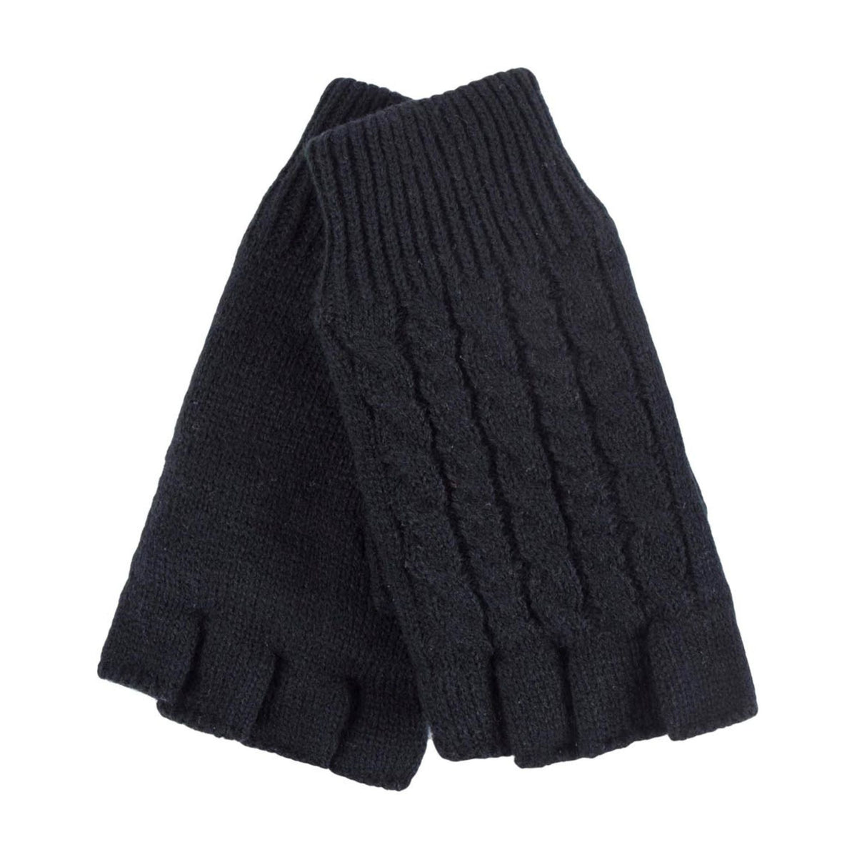Ladies Cable Knitted Winter Thermal Fingerless Gloves