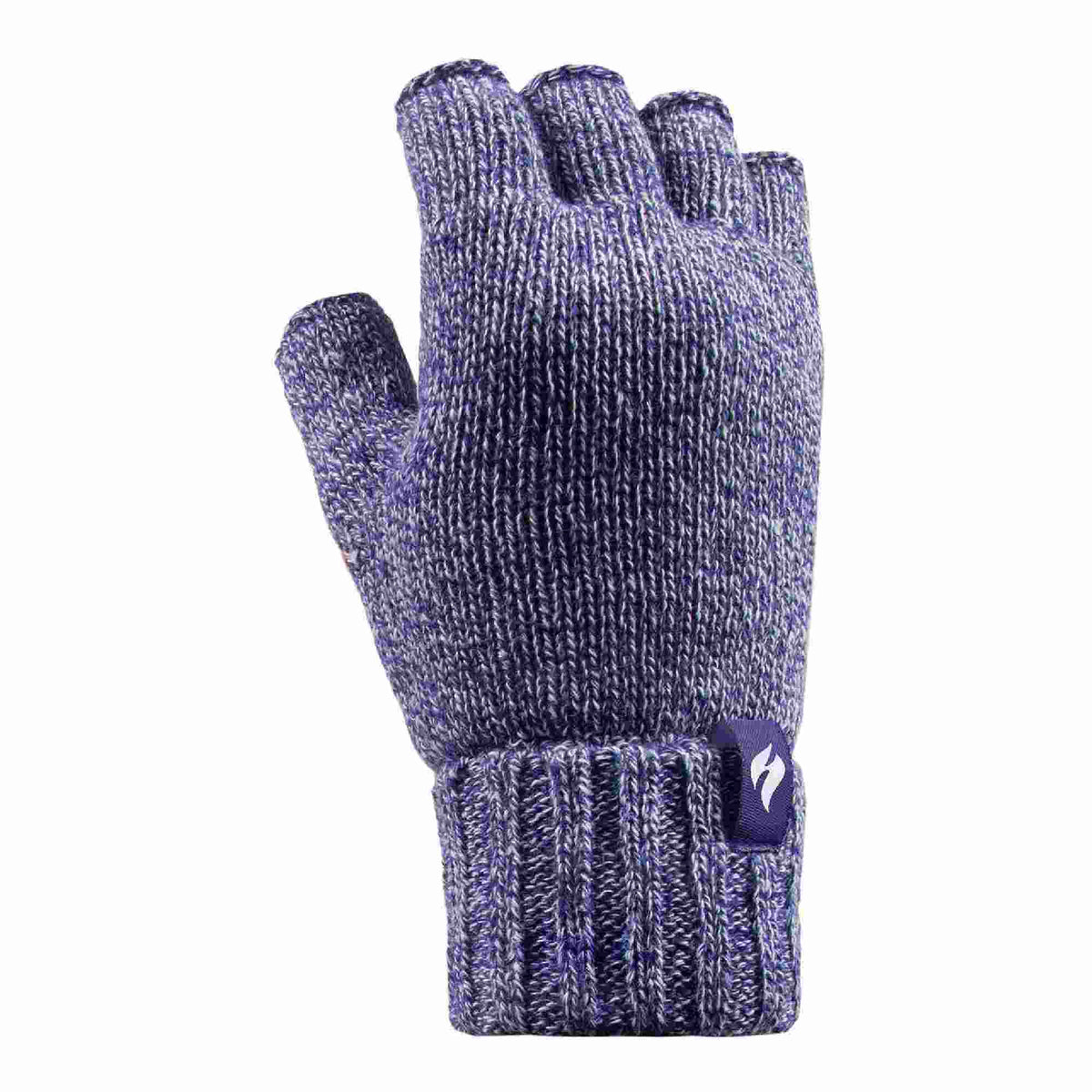 Ladies Knitted Fleece Lined Winter Thermal Fingerless Gloves