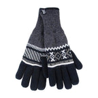 Mens Nordic Fairisle Knitted Fleece Lined Winter Thermal Gloves