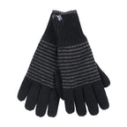 Mens Striped Patterned Fleece Lined Thermal Gloves for Winter