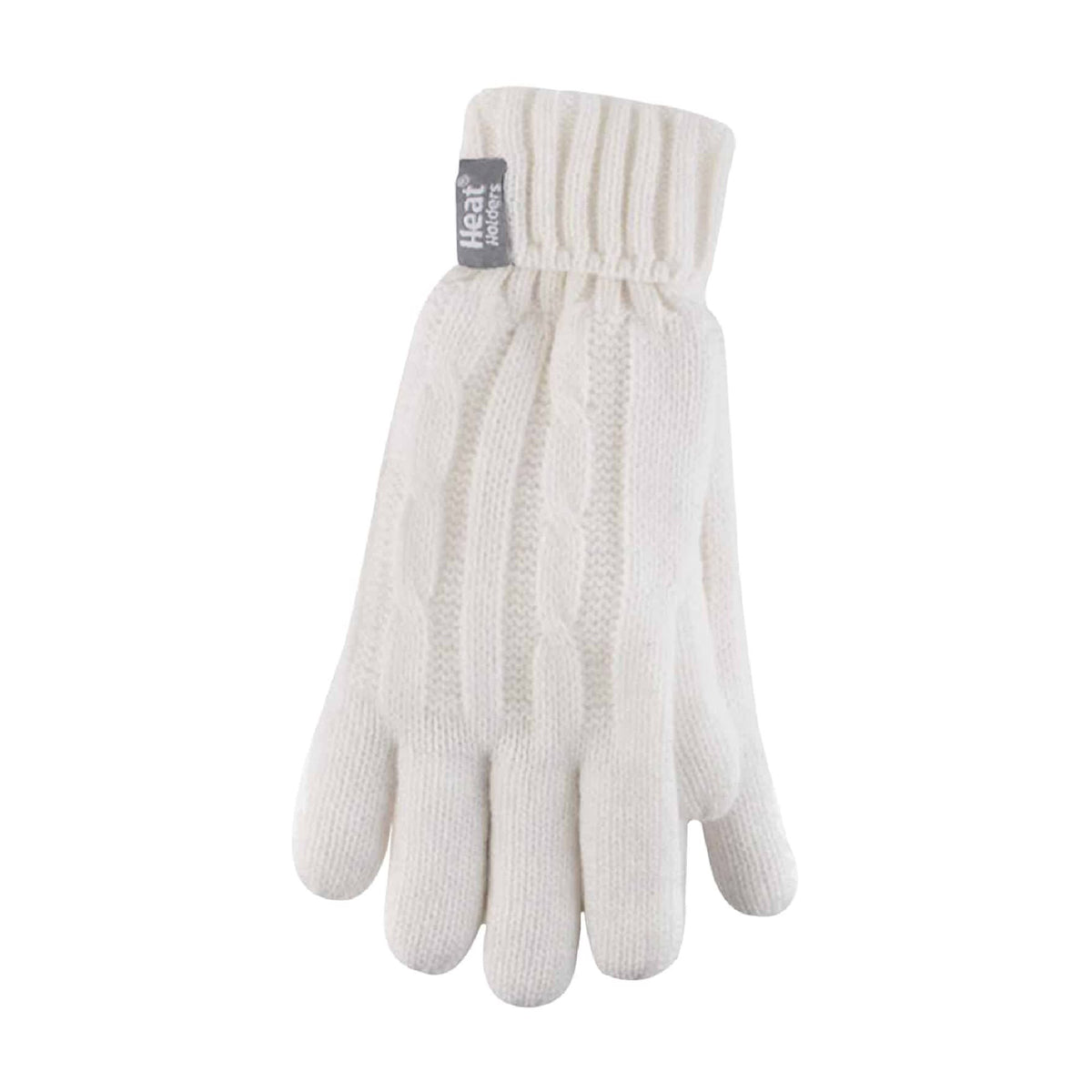 Ladies Cable Knit 2.3 Tog Fleece Lined Thermal Winter Gloves