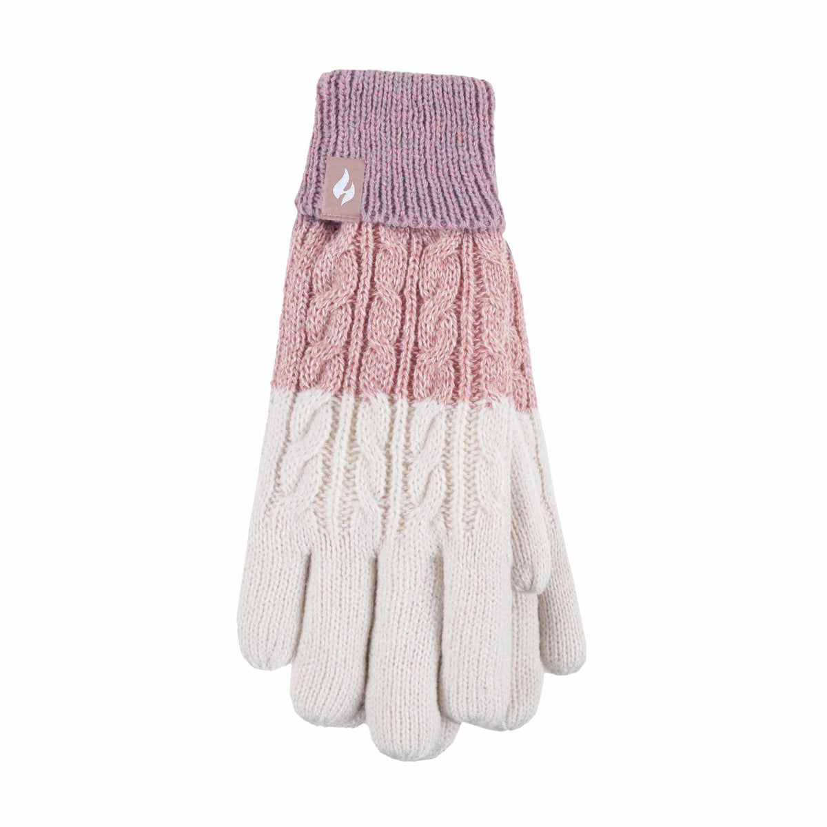 Ladies Fairisle Fleece Lined Knitted Warm Winter Thermal Gloves