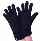 Ladies Cable Knit 2.3 Tog Fleece Lined Thermal Winter Gloves