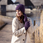 Ladies Cable Knit 2.3 Tog Fleece Lined Thermal Winter Gloves