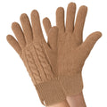 Ladies Cable Knit 2.3 Tog Fleece Lined Thermal Winter Gloves