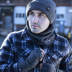 Mens Warm 3.2 TOG Fleece Lined Winter Thermal Fingerless Gloves