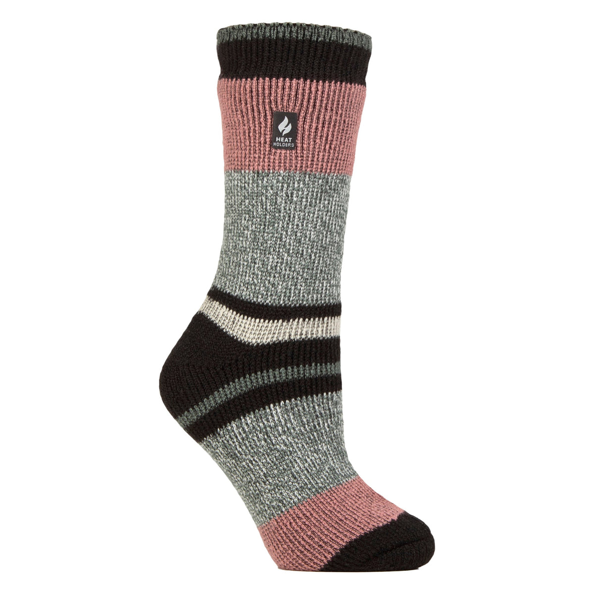 Ladies Soft Warm Winter Stripe Patterned Thermal Socks