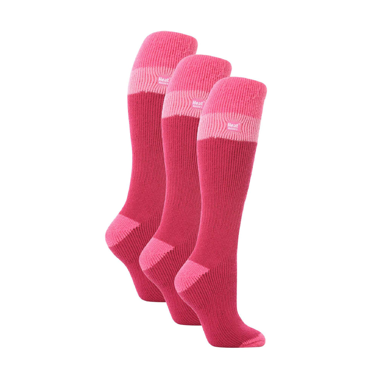 3 Pack Ladies Winter 2.3 TOG Thermal Long Knee High Ski Socks