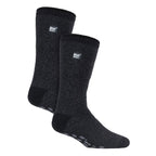 2 Pair Mens Winter Crew Slipper Socks