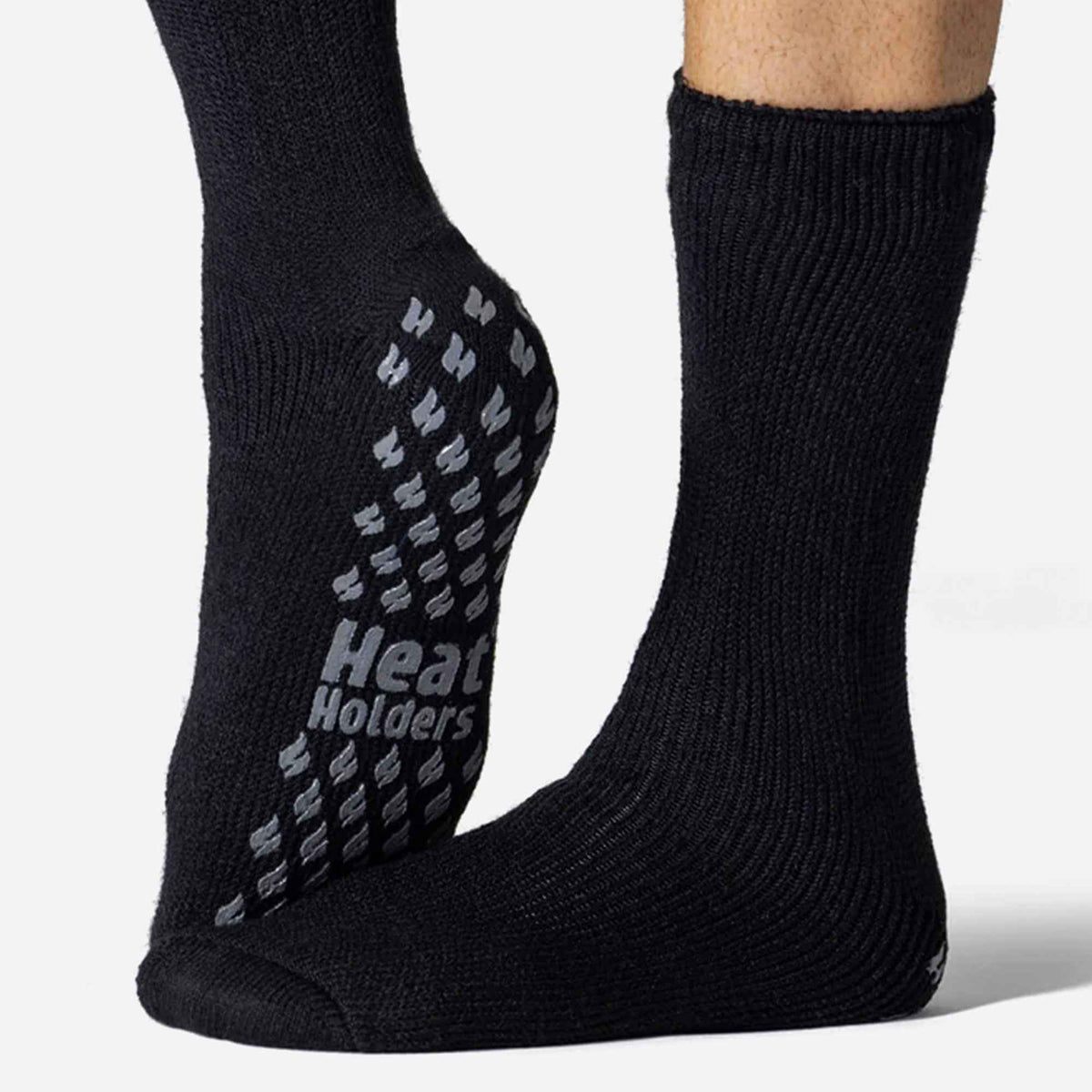 3 Pairs Multipack Mens Slipper Socks with Grips | Non-Slip Thermal Socks