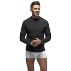 Mens Fleece Lined Base Layer Thermal Long Sleeve Top