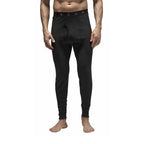 Mens Fleece Lined Base Layer Thermal Long John Bottoms
