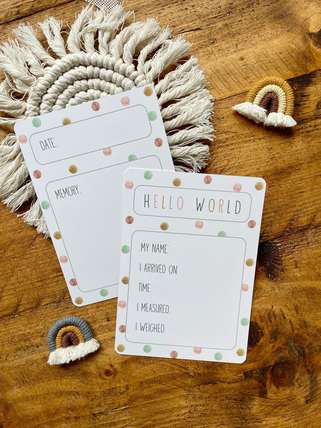 Baby Milestone Cards