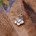 Forget-Me-Not Flower Personalised Silver Charm