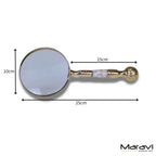 Barauna Reading Magnifying Glass 10cm Mother of Pearl Brass Handle