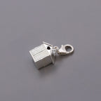 Beach Hut Personalised Silver Charm