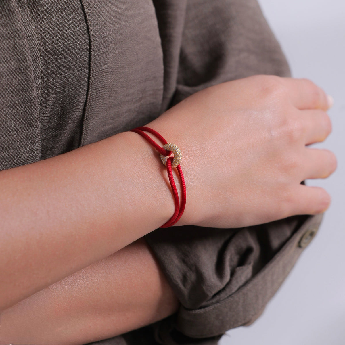 Golden Soho Pavé Cord Bracelet