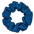 Navy Blue Silk Scrunchie - Regular