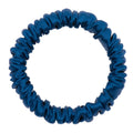 Navy Blue Silk Scrunchie - Skinny