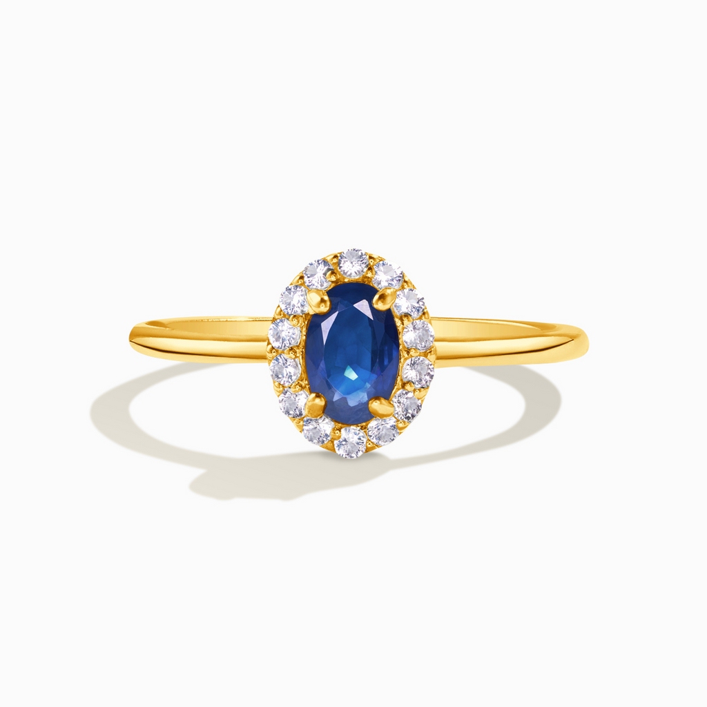 Blue Sapphire Ring in 18k Gold Vermeil