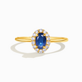 Blue Sapphire Ring in 18k Gold Vermeil